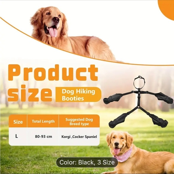 Waterproof Booties Dog Waterproof Booties in Black XL Adjustable NWOT Recovery!! - Picture 5 of 9